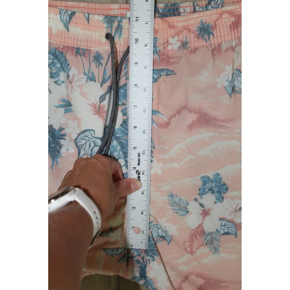 Rip Curl Men's Lay Days Tropical Floral Boardshorts Pink Blue Swim Trunks Size S